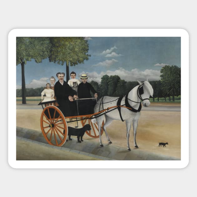 La Carriole du pere Junier by Henri Rousseau Magnet by Classic Art Stall